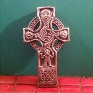 Vintage Gallen Priory Cross Wild Goose Studios Cold-cast 6.75"x3.75"